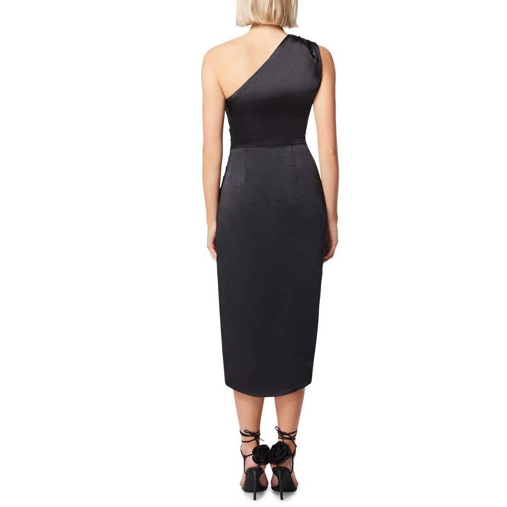 NEW ELLIATT cassini one-shoulder midi dress in black - Picture 2 of 3